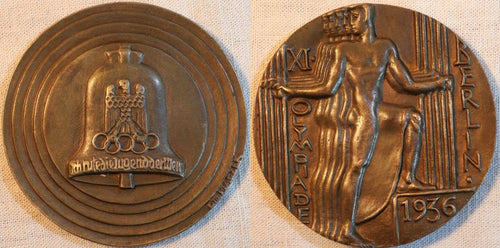 Médaille 3ième Reich XIe Jeux Olympiques De Berlin, Par Otto Placzek, 1936